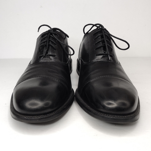 Cole Haan Men's Black Leather Lace-Up Cap Toe Dress Oxford - Picture 5 of 13
